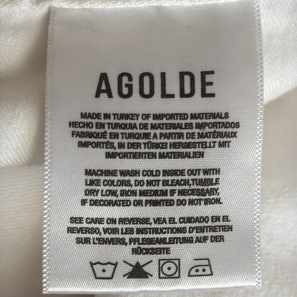 NWT Agolde Minka Cargo Jean 30 White, Relaxed Fit High Rise, 💯 organic cotton! - Picture 6 of 9